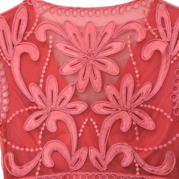 Sue Wong Lace Floral Dress 6 - Picture 4 of 6